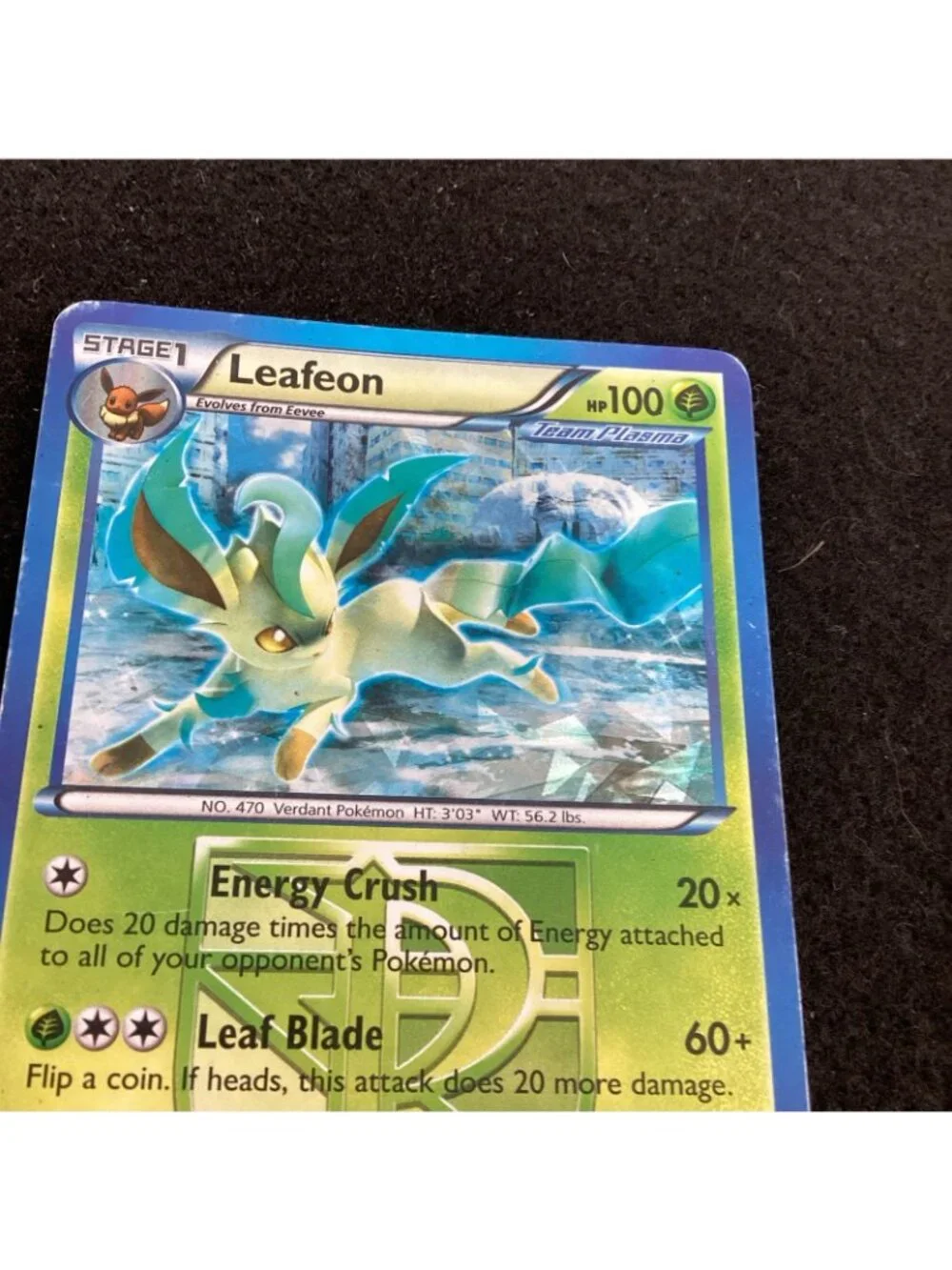 Leafeon Team Plasma Cracked Ice #11/116 Plasma Freeze Pokemon TCG Card 2013 VG